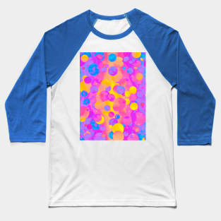 Colorful Bubbly Pattern Baseball T-Shirt